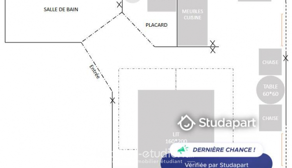 Logement tudiant Studio à Troyes (10000)
