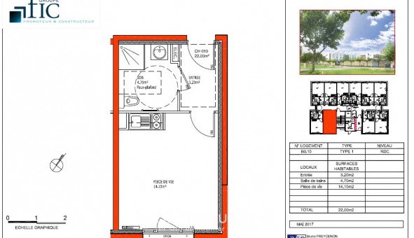 Logement tudiant Studio à Troyes (10000)