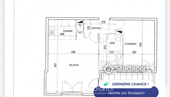 Logement tudiant Studio à Vigneux sur Seine (91270)