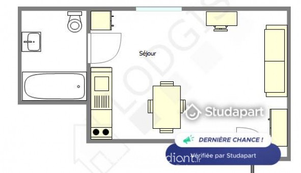 Logement �tudiant Studio &agrave; Villejuif (94800)