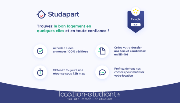 Logement étudiant Studio &agrave; Villeneuve Loubet (06270)