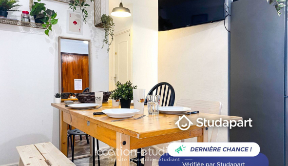 Logement tudiant Location Studio Meublé Villeurbanne (69100)