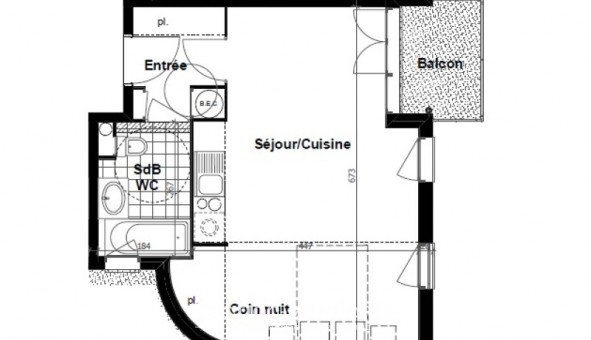 Logement �tudiant Studio &agrave; Villeurbanne (69100)