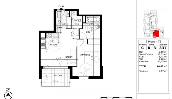 Logement �tudiant T2 &agrave; Aix les Bains (73100)