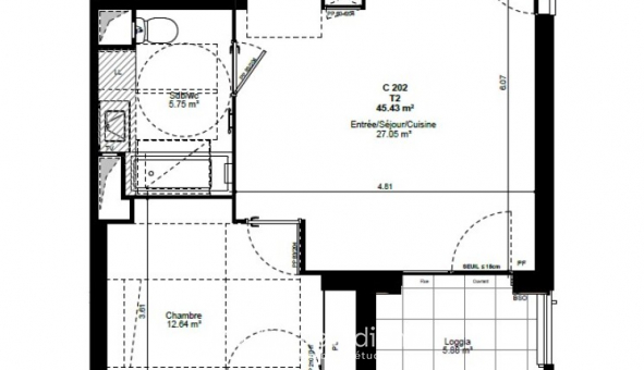 Logement tudiant T2 à Albertville (73200)