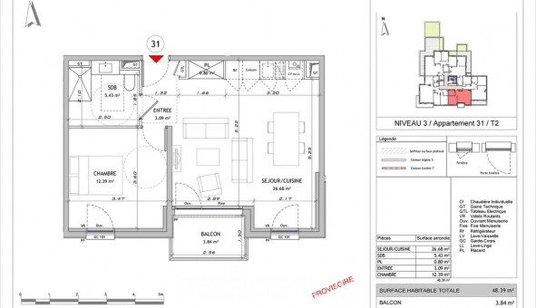 Logement tudiant T2 à Amiens (80090)