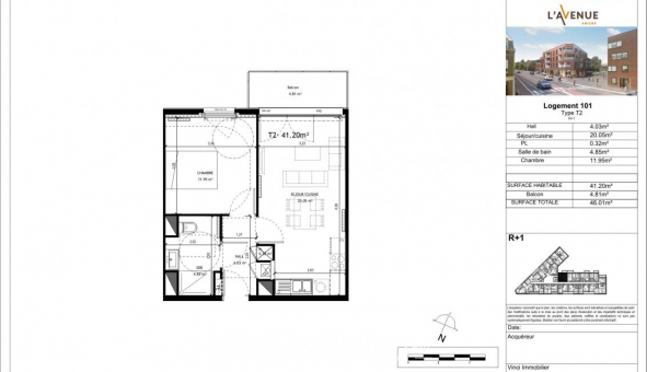 Logement tudiant T2 à Amiens (80090)