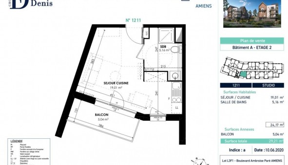 Logement tudiant T2 à Amiens (80090)