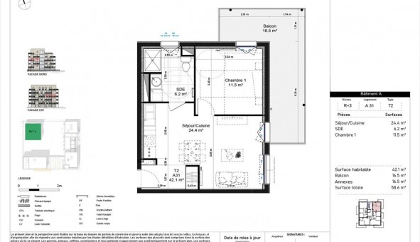 Logement �tudiant T2 &agrave; Amiens (80090)