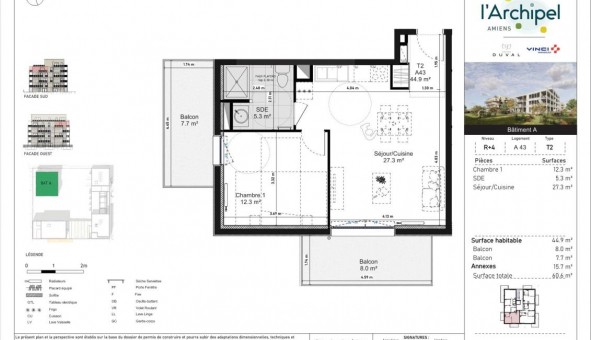 Logement �tudiant Location T2 Vide Amiens (80090)