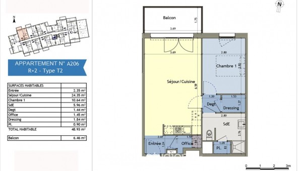 Logement �tudiant T2 &agrave; Amiens (80090)