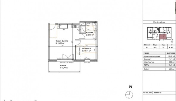 Logement tudiant T2 à Angers (49000)