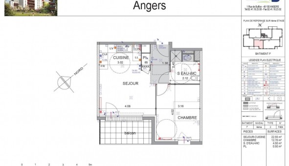 Logement tudiant T2 à Angers (49000)