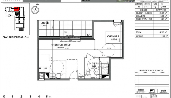 Logement �tudiant T2 &agrave; Angers (49000)