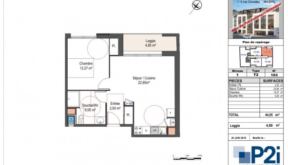 Logement �tudiant Location T2 Vide Angers (49000)