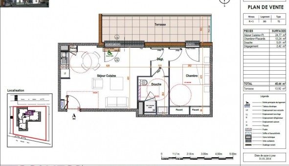 Logement �tudiant T2 &agrave; Angers (49000)