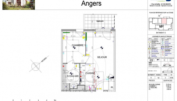 Logement �tudiant T2 &agrave; Angers (49000)