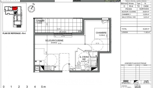 Logement �tudiant T2 &agrave; Angers (49000)