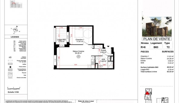 Logement �tudiant T2 &agrave; Angers (49000)