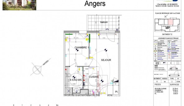 Logement �tudiant T2 &agrave; Angers (49000)