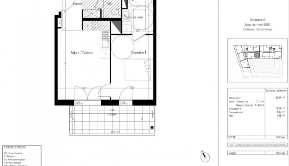 Logement �tudiant T2 &agrave; Angers (49000)