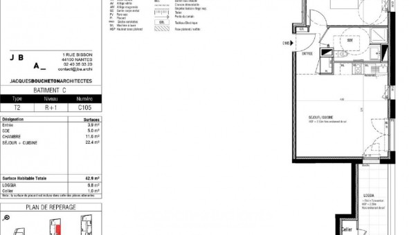 Logement �tudiant T2 &agrave; Angers (49000)