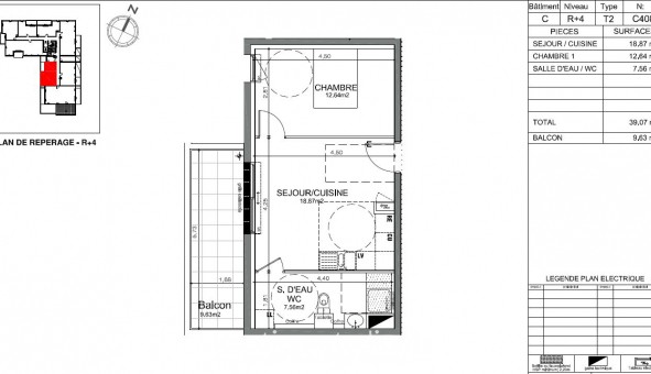 Logement �tudiant T2 &agrave; Angers (49000)
