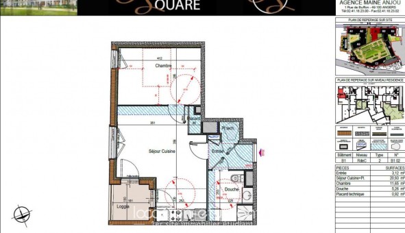 Logement �tudiant T2 &agrave; Angers (49000)