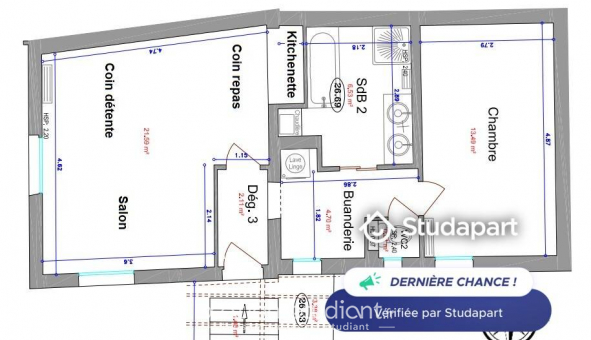 Logement �tudiant T2 &agrave; Antibes (06160)