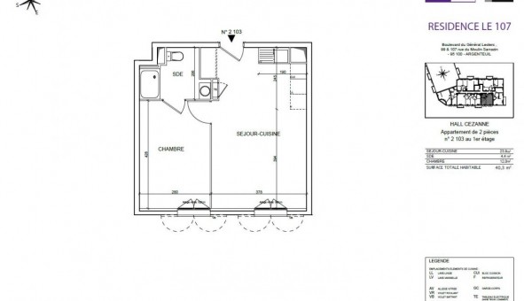 Logement tudiant T2 à Argenteuil (95100)