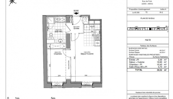 Logement tudiant T2 à Arras (62000)