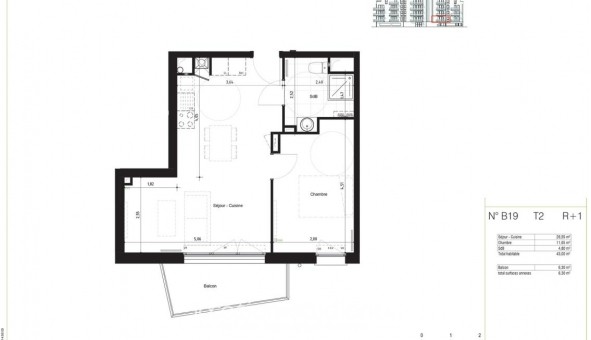 Logement �tudiant T2 &agrave; Arras (62000)