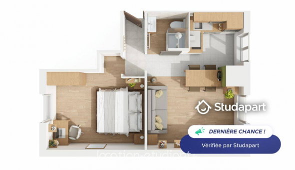 Logement �tudiant T2 &agrave; Aubervilliers (93300)