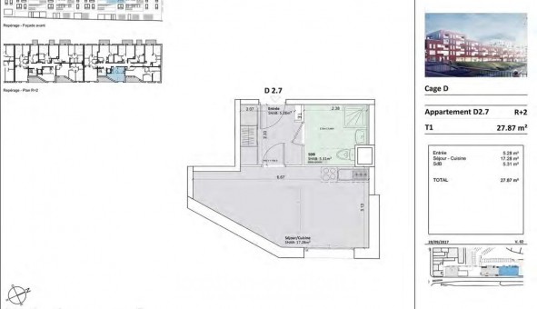 Logement �tudiant T2 &agrave; Aulnoy lez Valenciennes (59300)