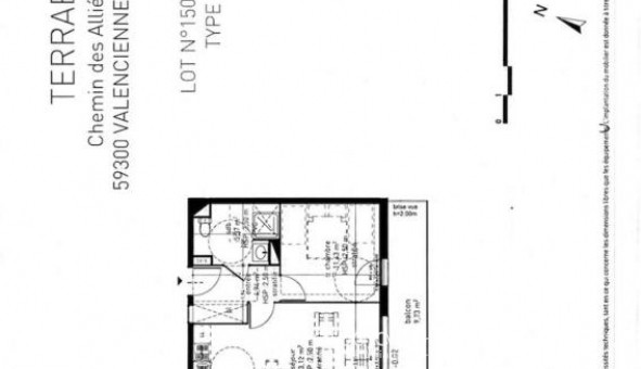 Logement �tudiant T2 &agrave; Aulnoy lez Valenciennes (59300)