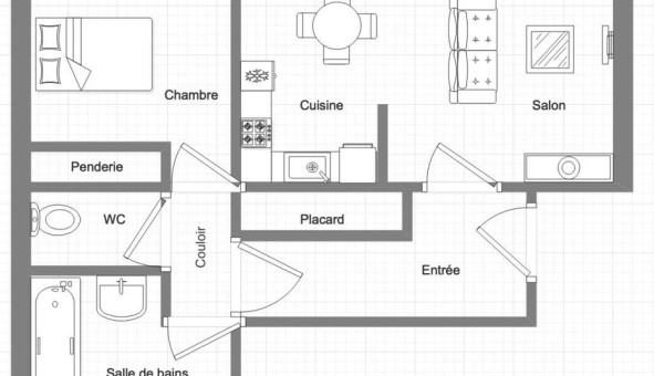 Logement �tudiant T2 &agrave; Aulnoy lez Valenciennes (59300)