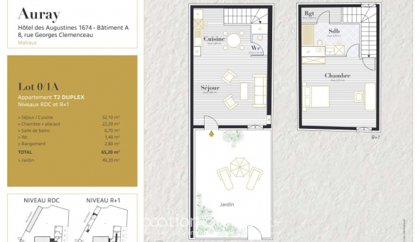 Logement �tudiant T2 &agrave; Auray (56400)