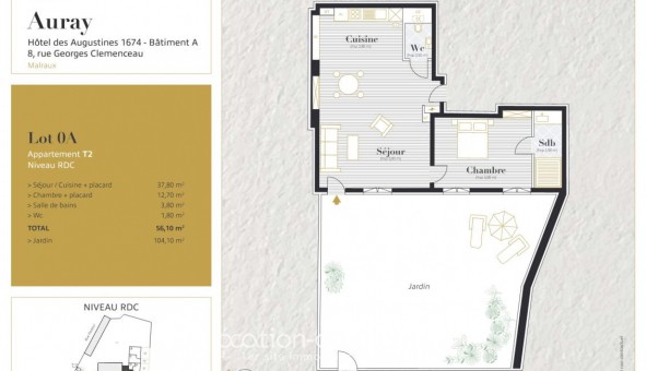 Logement �tudiant T2 &agrave; Auray (56400)