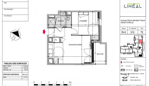 Logement tudiant T2 à Avrill (49240)