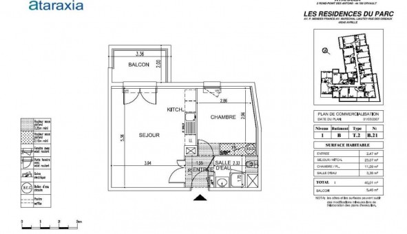 Logement �tudiant T2 &agrave; Avrill� (49240)