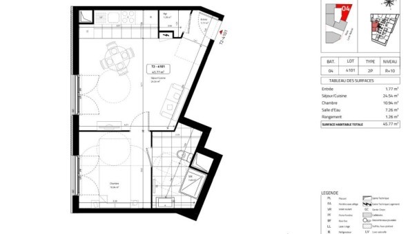 Logement �tudiant T2 &agrave; Bagneux (92220)