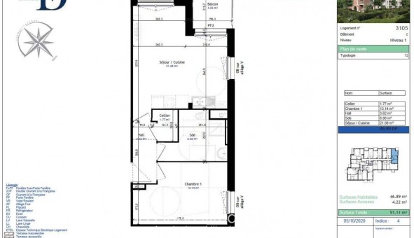 Logement tudiant T2 à Bailleul (59270)