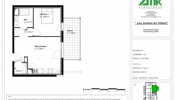 Logement �tudiant T2 &agrave; Banvillars (90800)