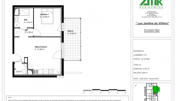 Logement �tudiant T2 &agrave; Banvillars (90800)