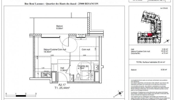 Logement tudiant T2 à Besanon (25000)