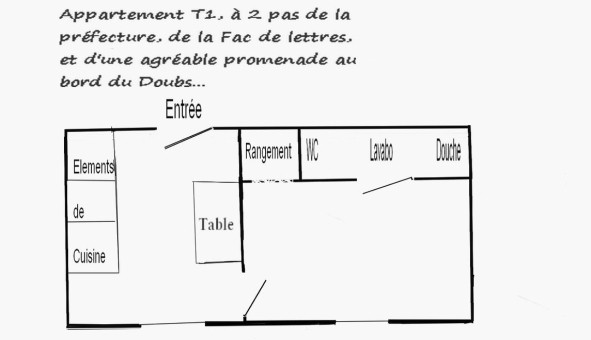 Logement �tudiant T2 &agrave; Besan�on (25000)