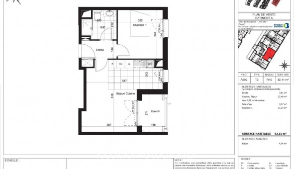 Logement �tudiant T2 &agrave; Bezannes (51430)