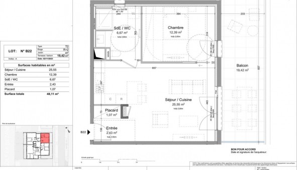 Logement �tudiant T2 &agrave; Bezannes (51430)