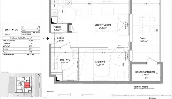 Logement �tudiant T2 &agrave; Bezannes (51430)