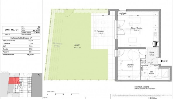 Logement �tudiant T2 &agrave; Bezannes (51430)